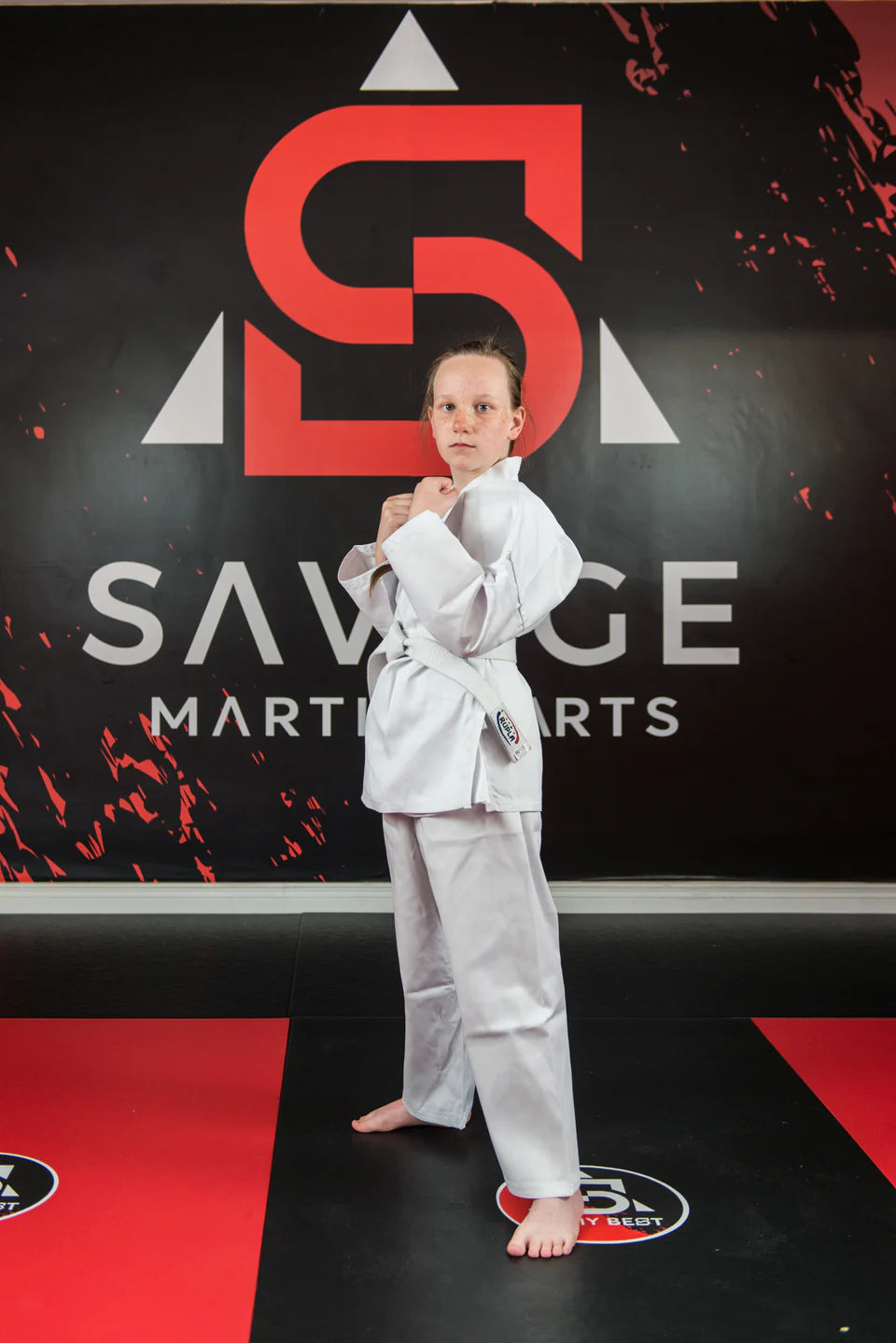 White Gi Uniform – Savage Martial Arts Cotton Training Suit with Belt
