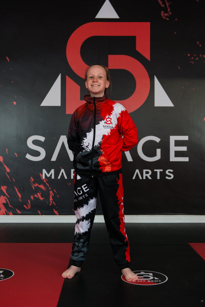 Savage Martial Arts Tracksuit – Kids & Adult Full Zip Training Tracksuit Set