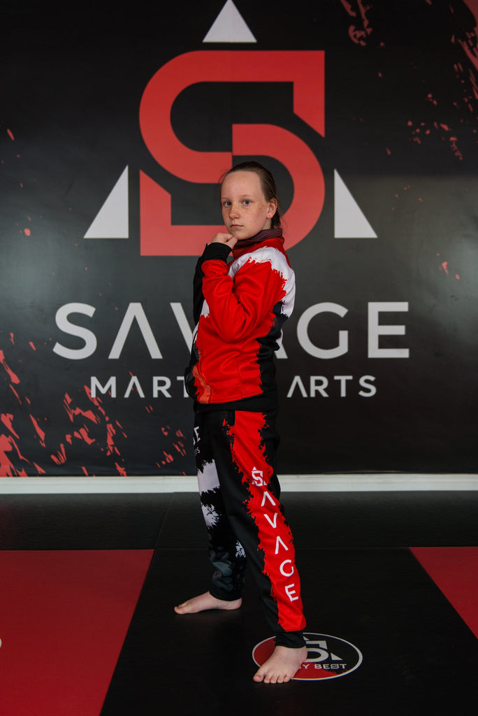 Savage Martial Arts Tracksuit – Kids & Adult Full Zip Training Tracksuit Set